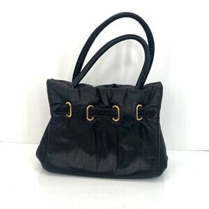 Vintage Leather (maybe) Puffy Satchel Bag